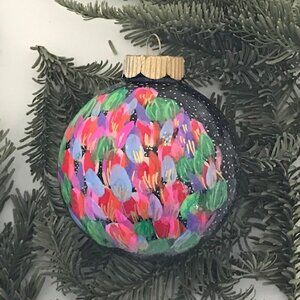 Modern Hand Painted Shatterproof Ornament